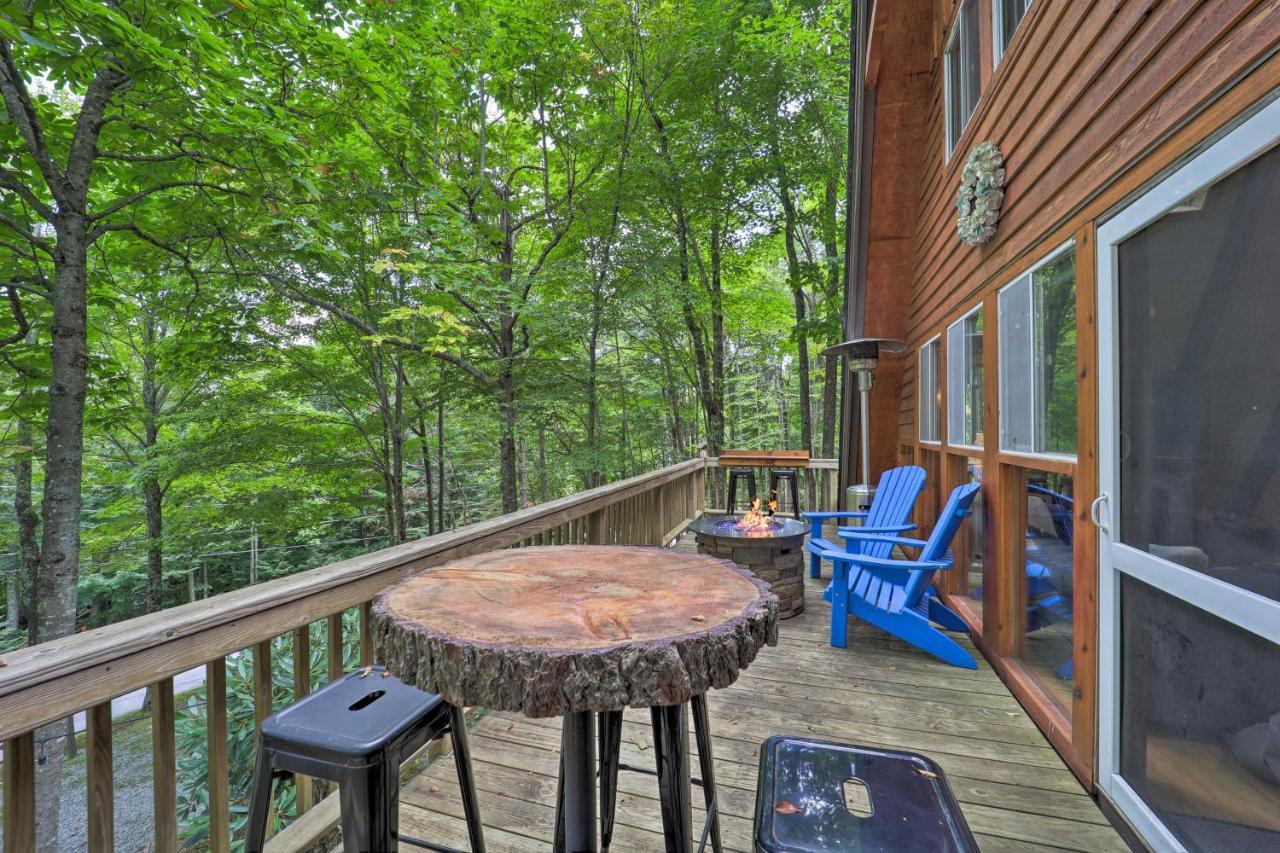 A-Frame Cabin With Hot Tub 1 Mi To Beech Mountain! Exterior foto