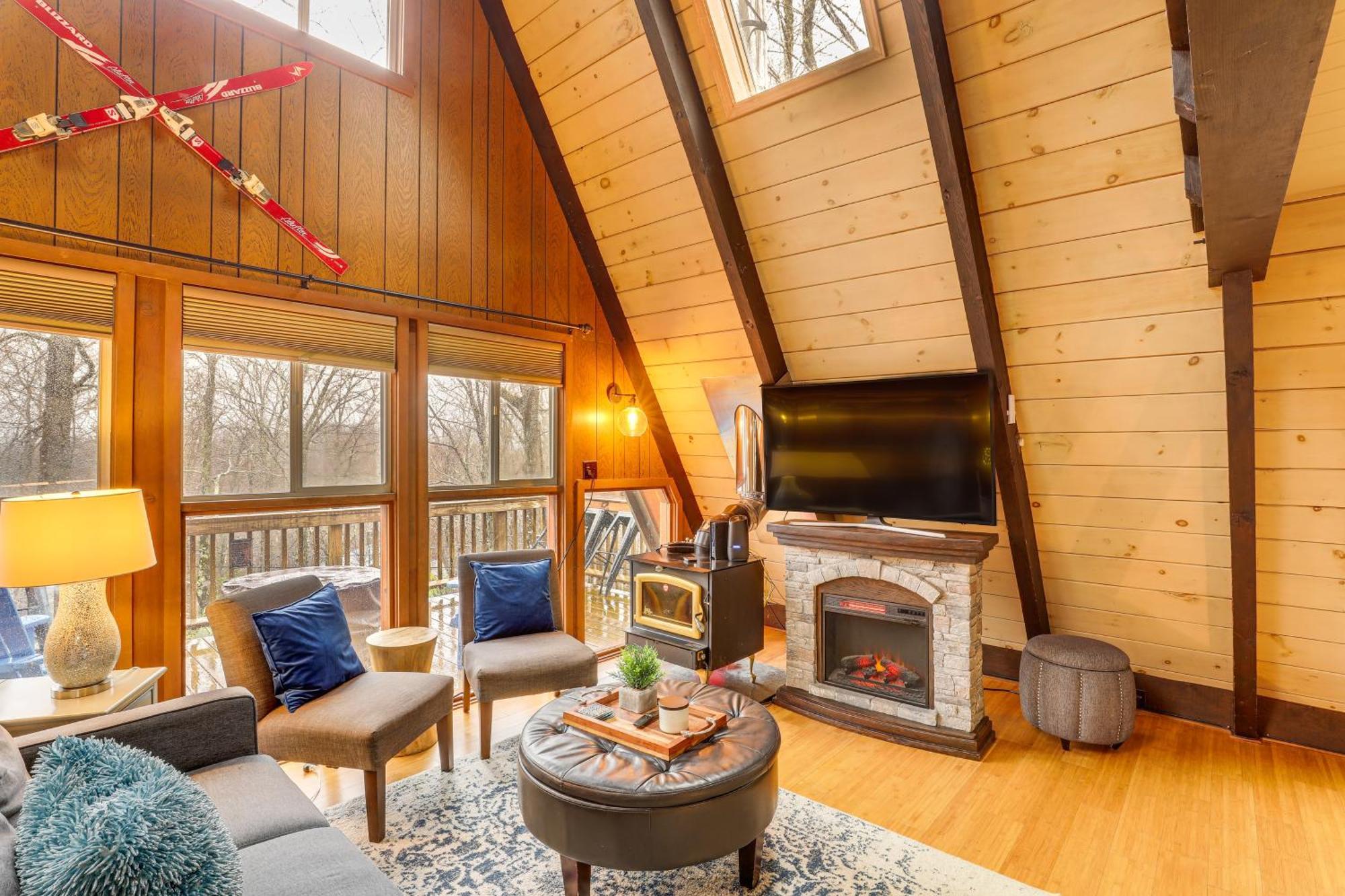 A-Frame Cabin With Hot Tub 1 Mi To Beech Mountain! Exterior foto